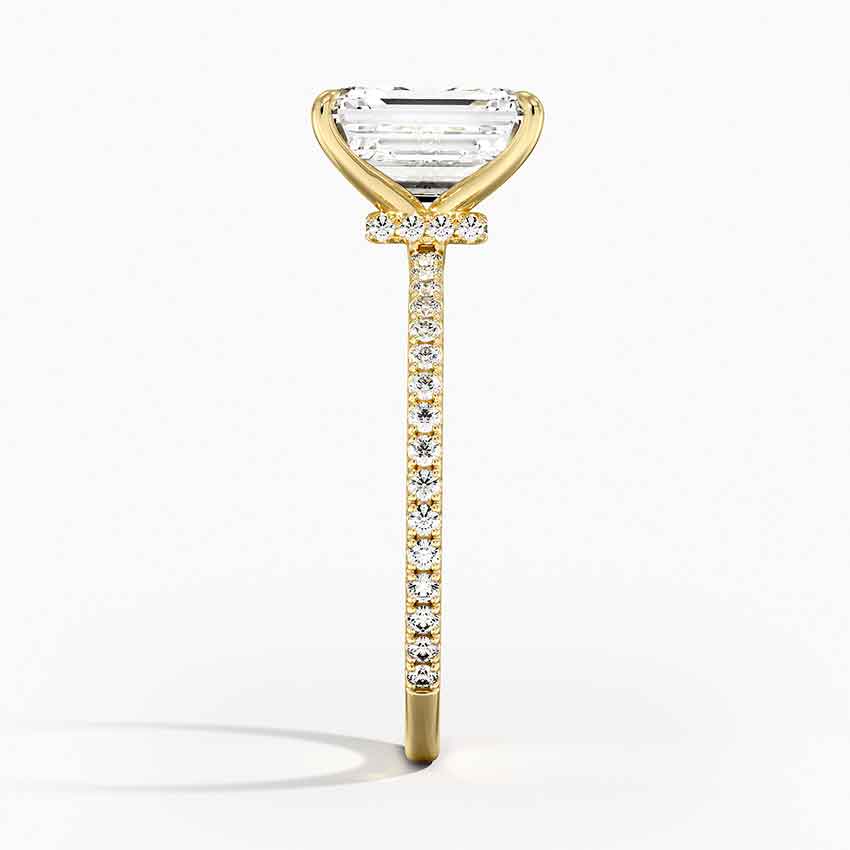 Pave Aura Moissanite Engagement Ring-VOOGME