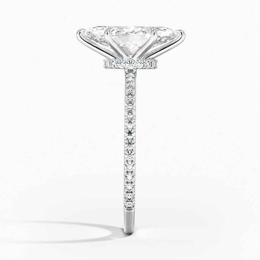 Pave Aura Moissanite Engagement Ring-VOOGME