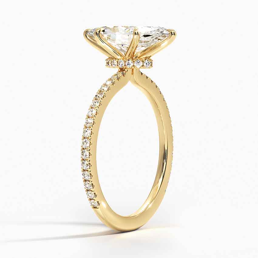 Pave Aura Moissanite Engagement Ring-VOOGME