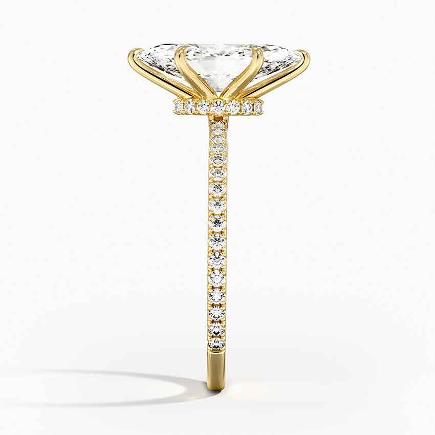 Pave Aura Moissanite Engagement Ring-VOOGME