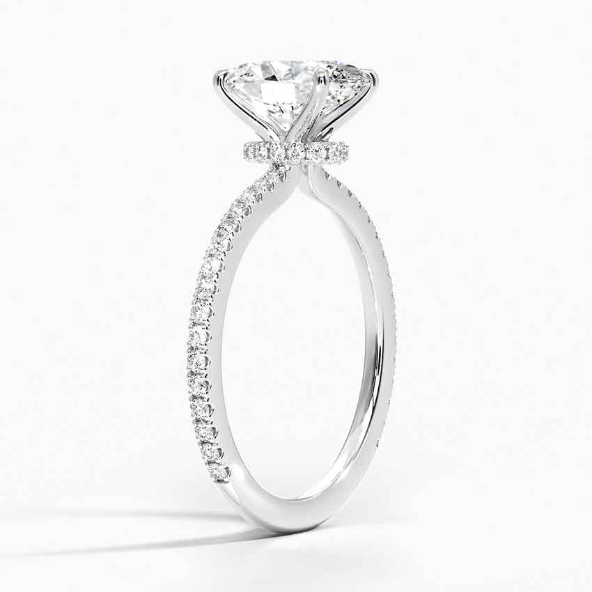 Pave Aura Moissanite Engagement Ring-VOOGME