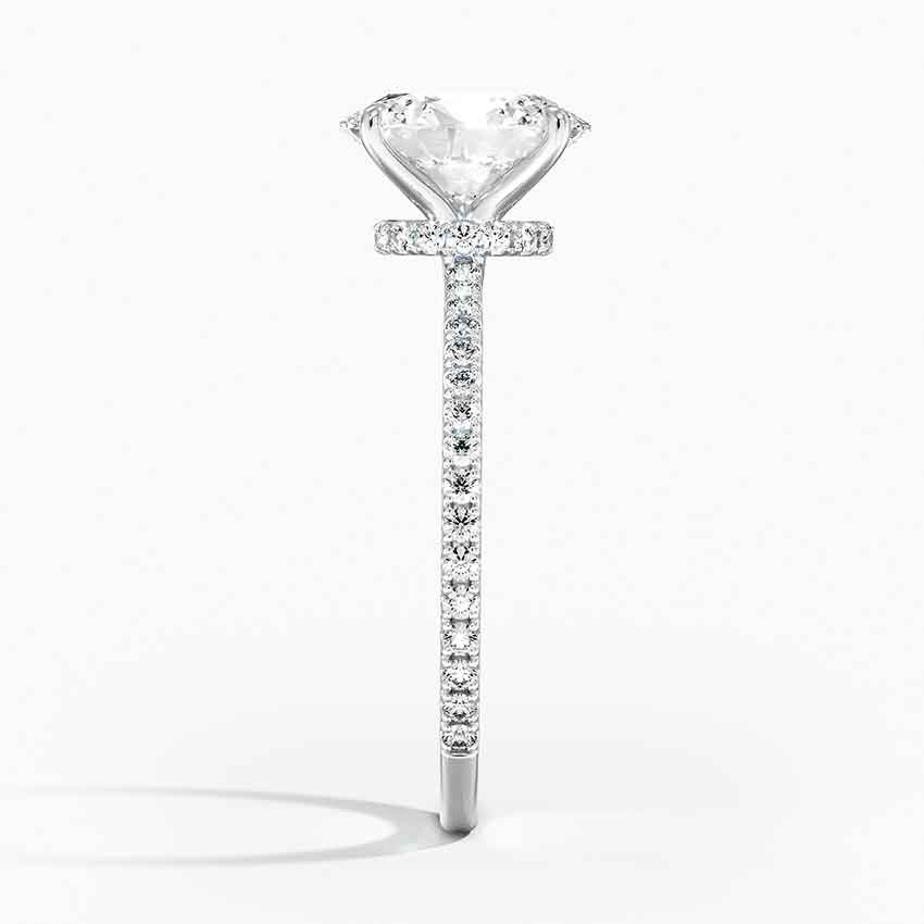 Pave Aura Moissanite Engagement Ring-VOOGME