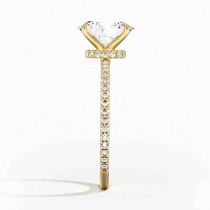 Pave Aura Moissanite Engagement Ring-VOOGME