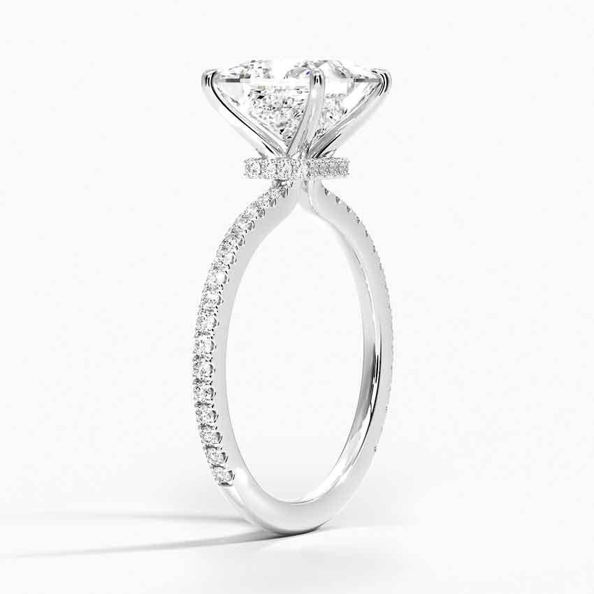 Pave Aura Moissanite Engagement Ring-VOOGME
