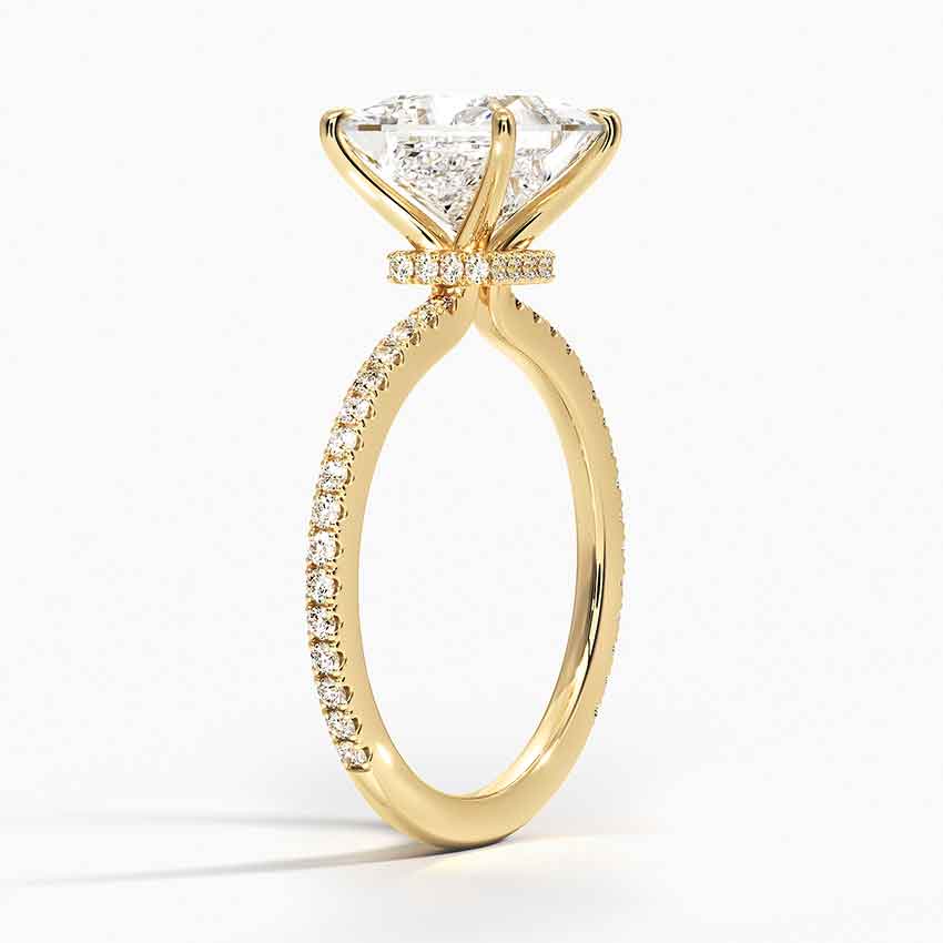 Pave Aura Moissanite Engagement Ring-VOOGME