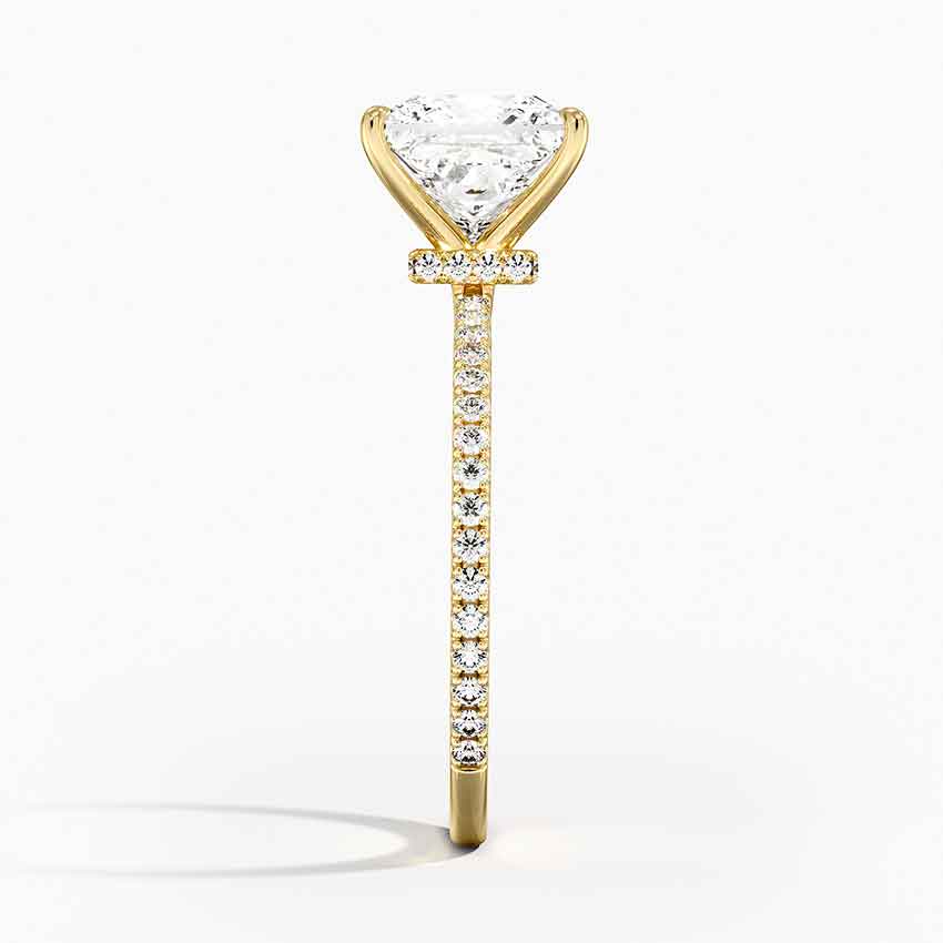 Pave Aura Moissanite Engagement Ring-VOOGME