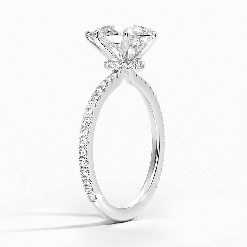 Pave Aura Moissanite Engagement Ring-VOOGME