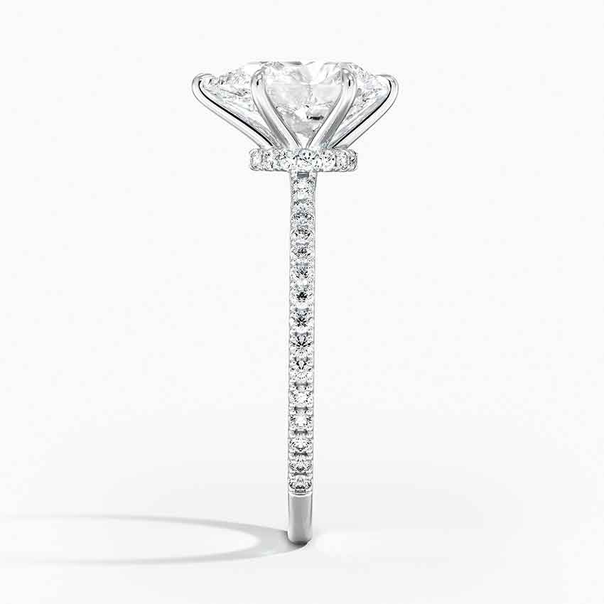 Pave Aura Moissanite Engagement Ring-VOOGME