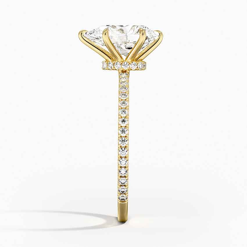 Pave Aura Moissanite Engagement Ring-VOOGME