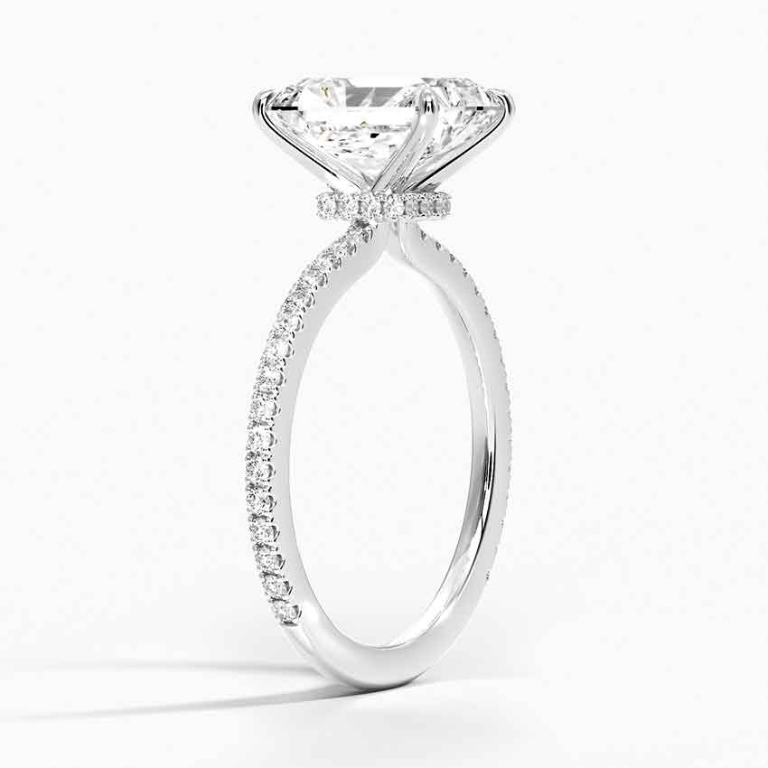 Pave Aura Moissanite Engagement Ring-VOOGME