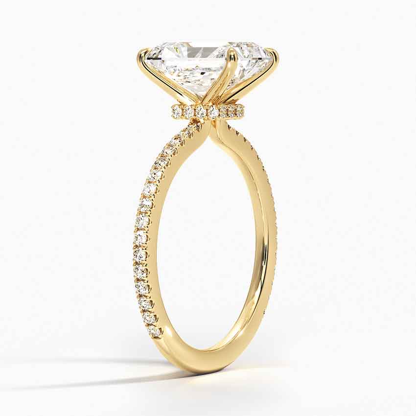 Pave Aura Moissanite Engagement Ring-VOOGME