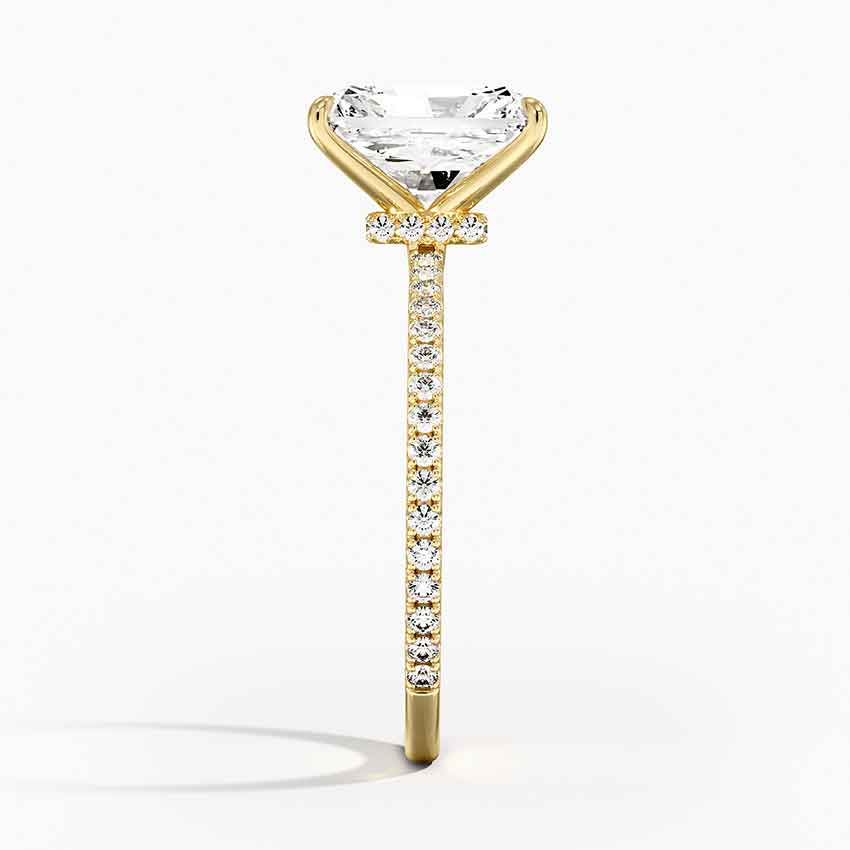 Pave Aura Moissanite Engagement Ring-VOOGME