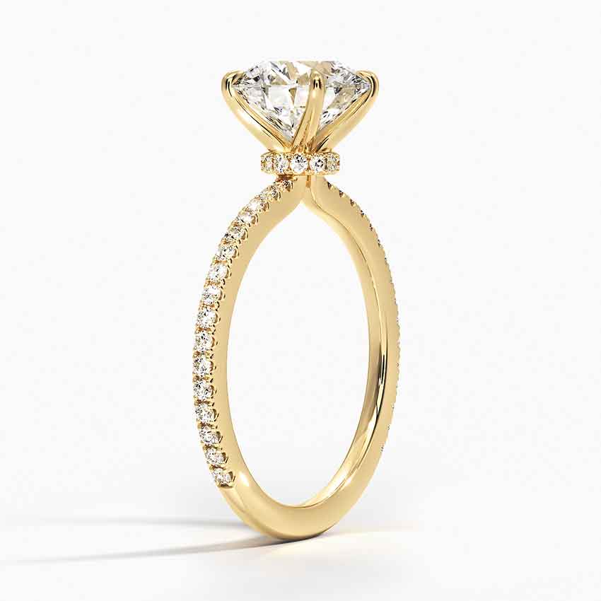 Pave Aura Moissanite Engagement Ring-VOOGME