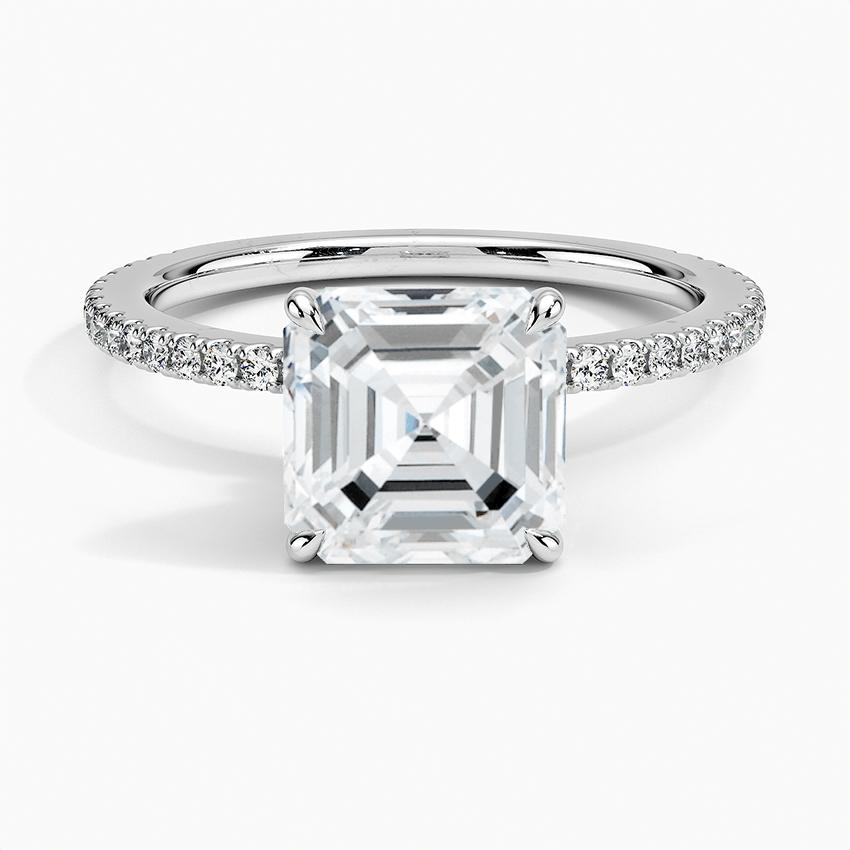 Pave Aura Moissanite Engagement Ring-VOOGME