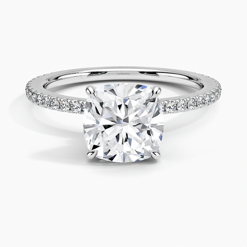 Pave Aura Moissanite Engagement Ring-VOOGME