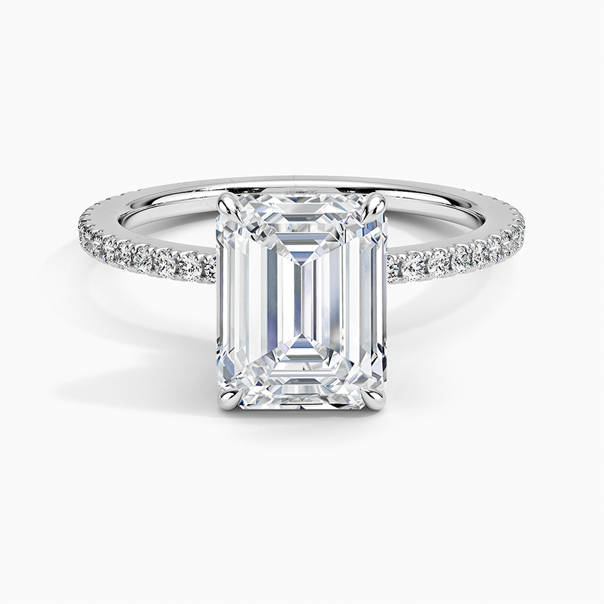 Pave Aura Moissanite Engagement Ring-VOOGME