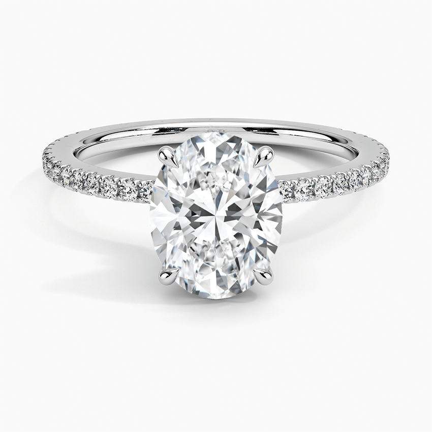 Pave Aura Moissanite Engagement Ring-VOOGME
