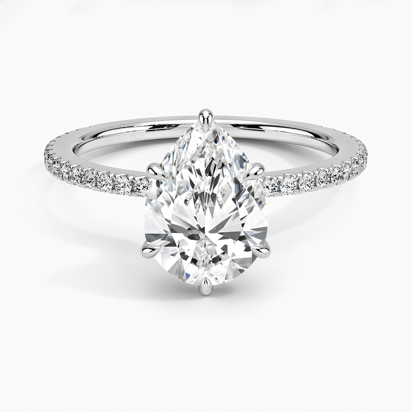 Pave Aura Moissanite Engagement Ring-VOOGME