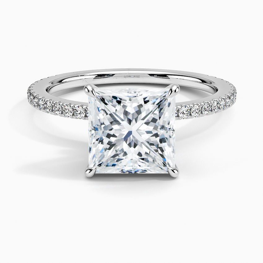 Pave Aura Moissanite Engagement Ring-VOOGME