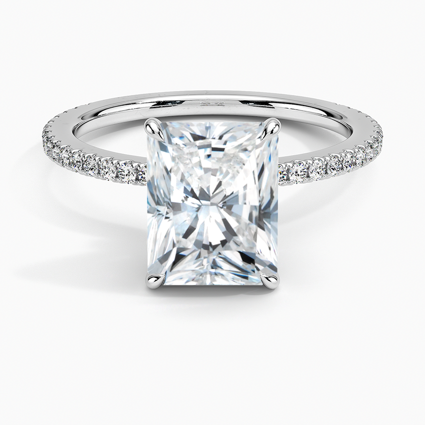 Pave Aura Moissanite Engagement Ring-VOOGME