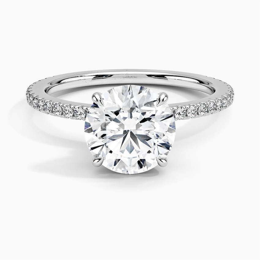 Pave Aura Moissanite Engagement Ring-VOOGME