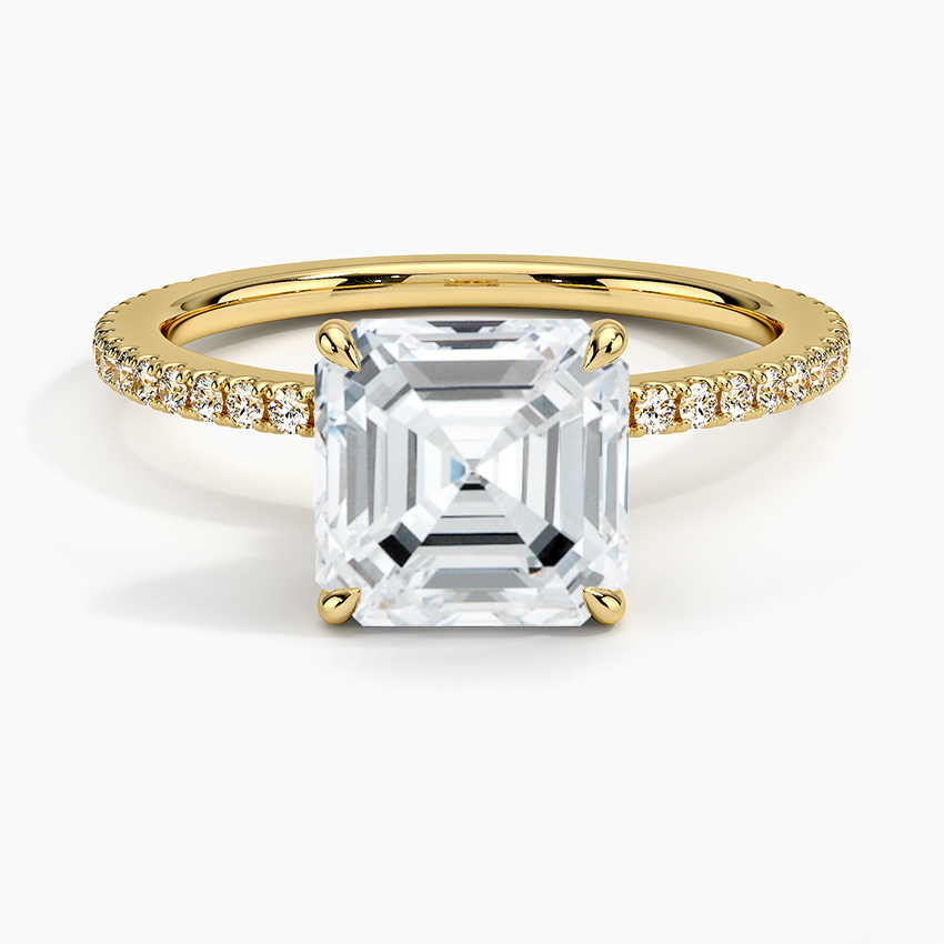 Pave Aura Moissanite Engagement Ring-VOOGME