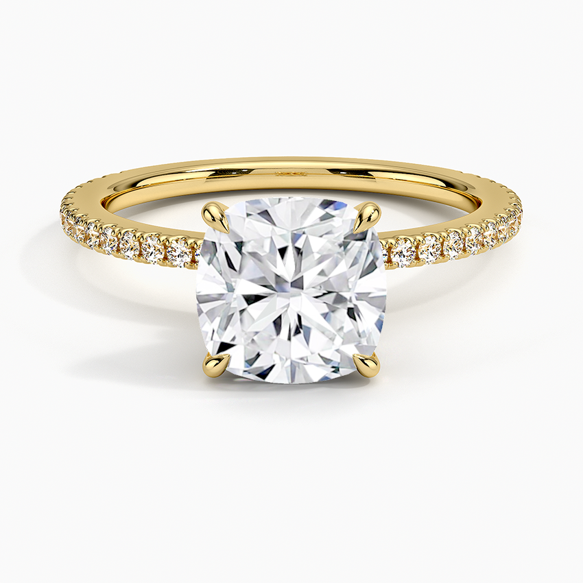 Pave Aura Moissanite Engagement Ring-VOOGME