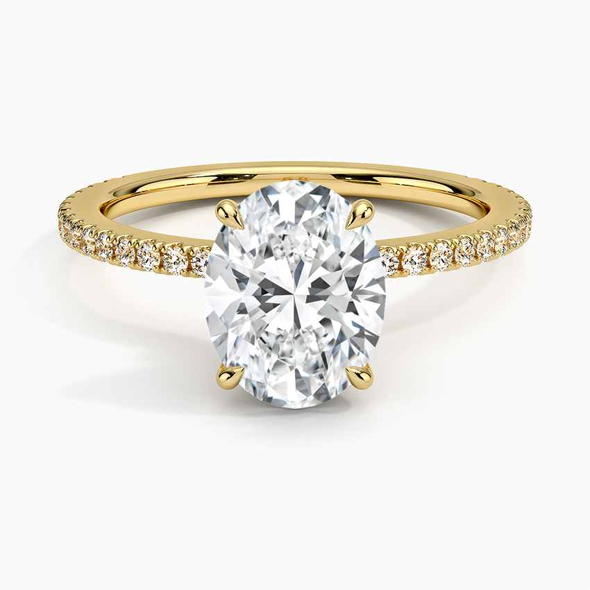 Pave Aura Moissanite Engagement Ring-VOOGME