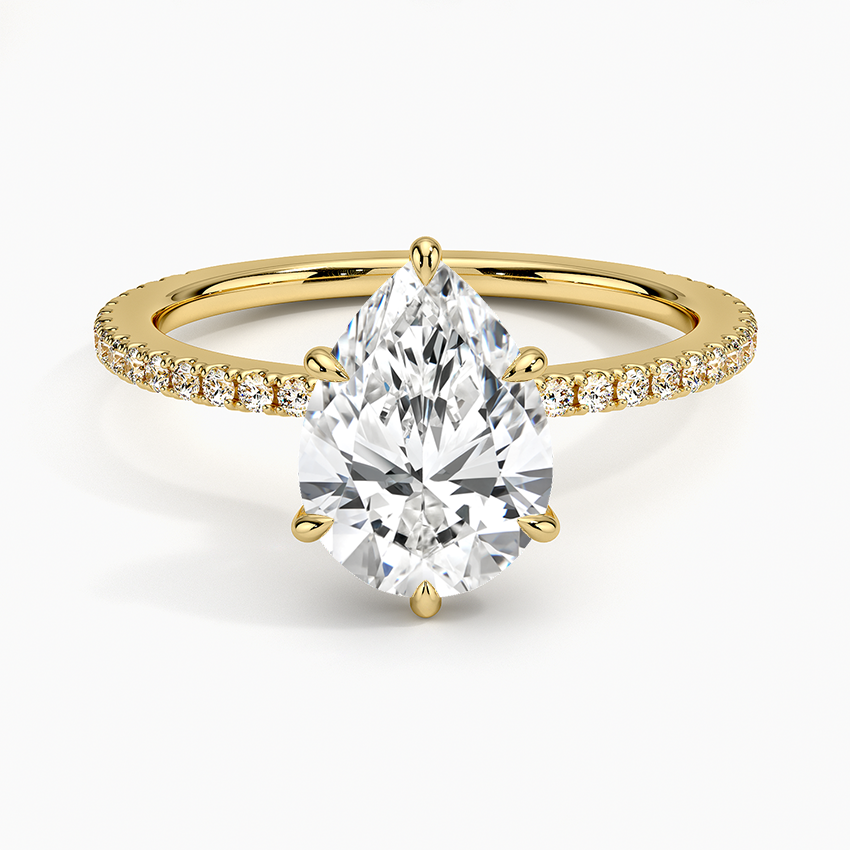 Pave Aura Moissanite Engagement Ring-VOOGME