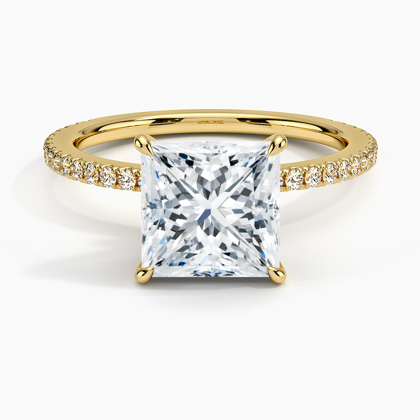 Pave Aura Moissanite Engagement Ring-VOOGME
