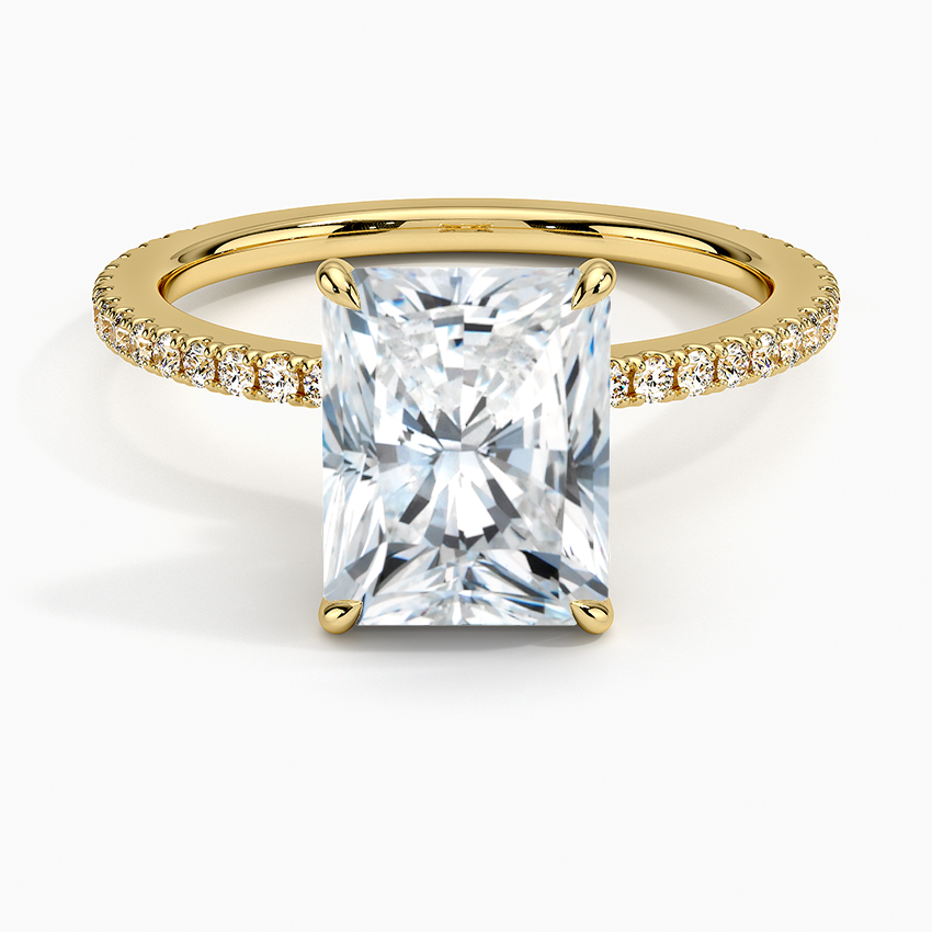 Pave Aura Moissanite Engagement Ring-VOOGME