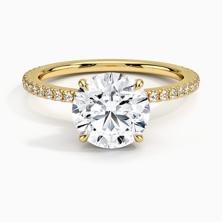Pave Aura Moissanite Engagement Ring-VOOGME