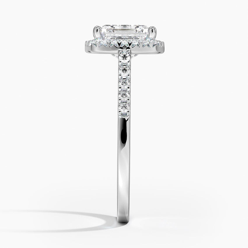 Obersa Halo Moissanite Engagement Ring-VOOGME