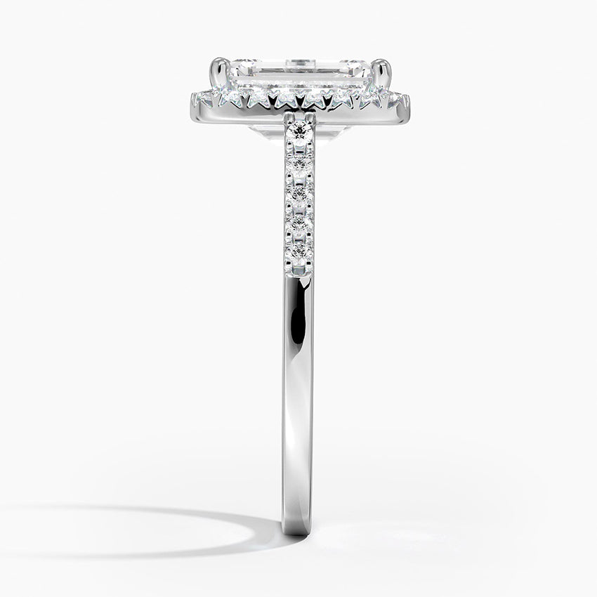 Obersa Halo Moissanite Engagement Ring-VOOGME