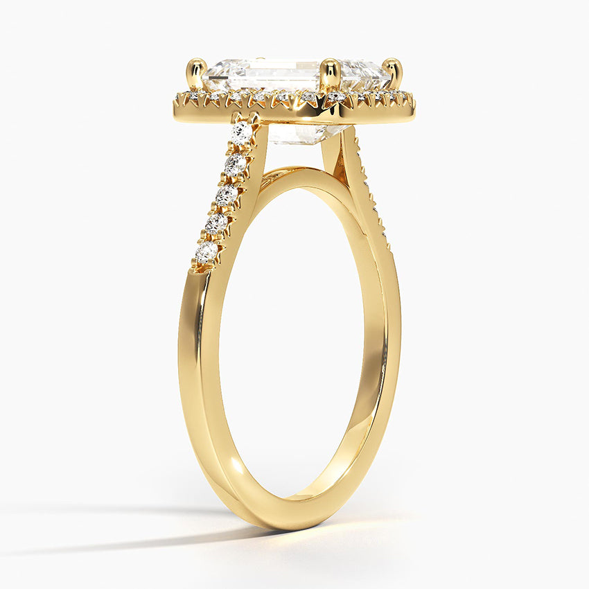 Obersa Halo Moissanite Engagement Ring-VOOGME