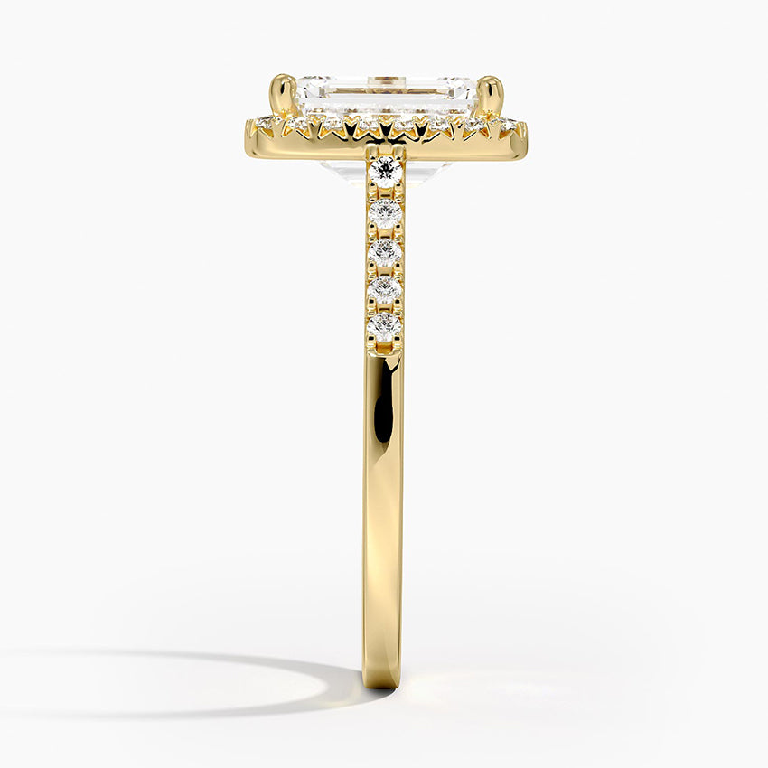 Obersa Halo Moissanite Engagement Ring-VOOGME