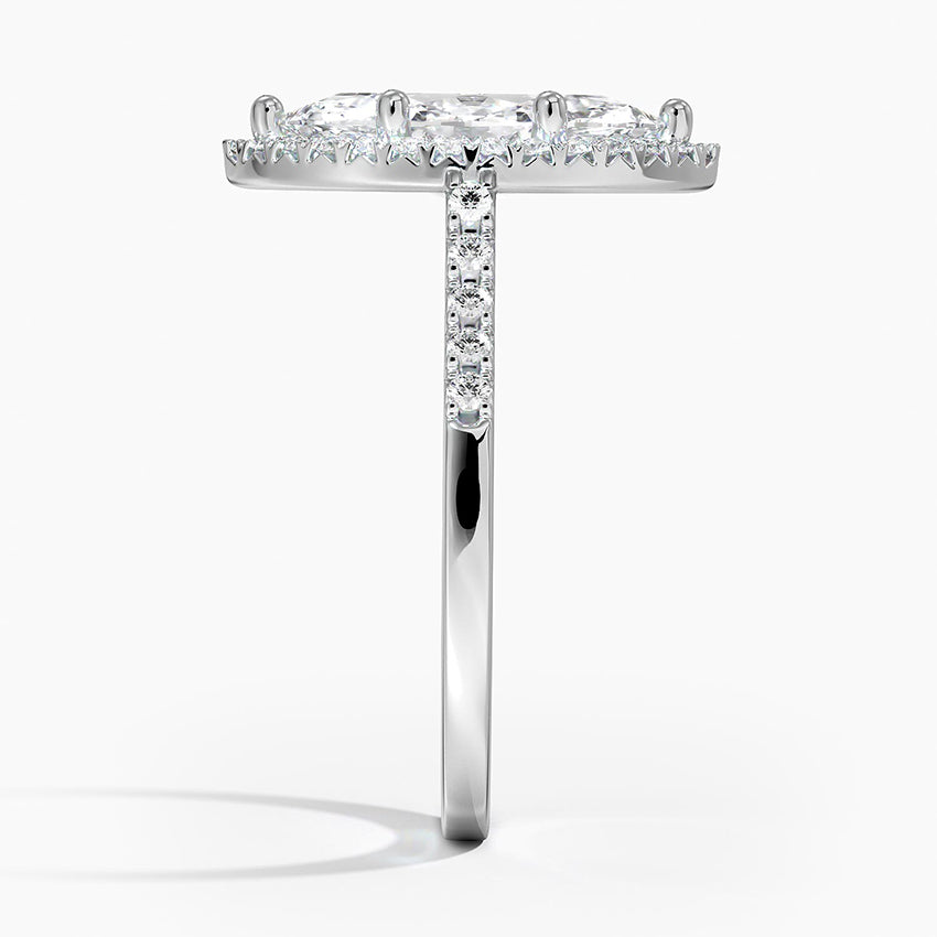 Obersa Halo Moissanite Engagement Ring-VOOGME