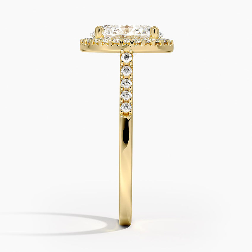 Obersa Halo Moissanite Engagement Ring-VOOGME