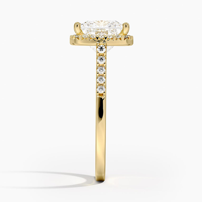 Obersa Halo Moissanite Engagement Ring-VOOGME