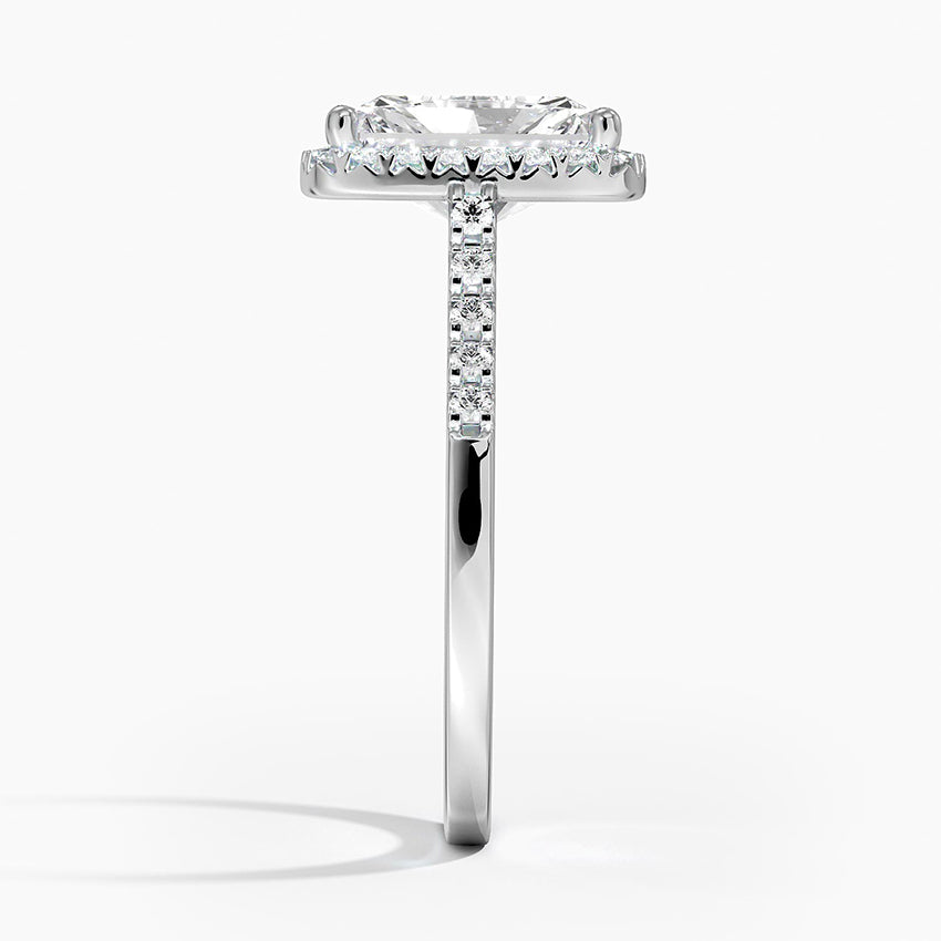 Obersa Halo Moissanite Engagement Ring-VOOGME