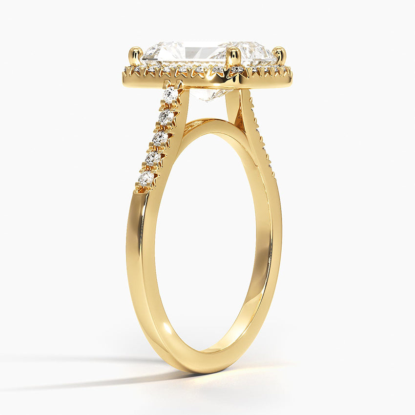 Obersa Halo Moissanite Engagement Ring-VOOGME