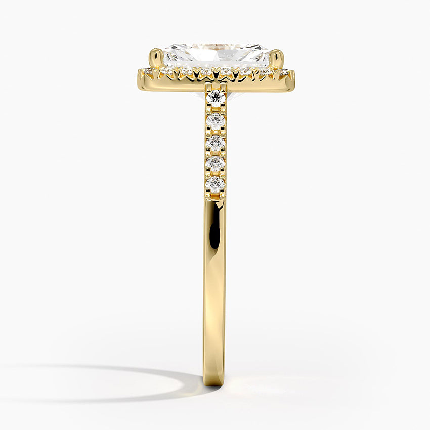 Obersa Halo Moissanite Engagement Ring-VOOGME