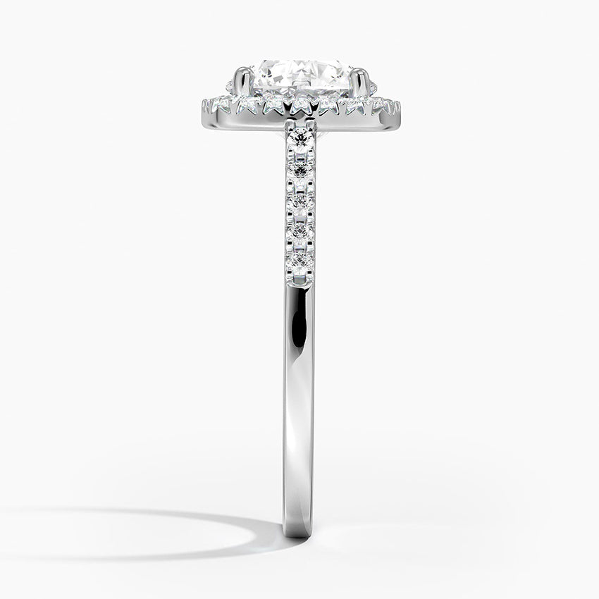 Obersa Halo Moissanite Engagement Ring-VOOGME