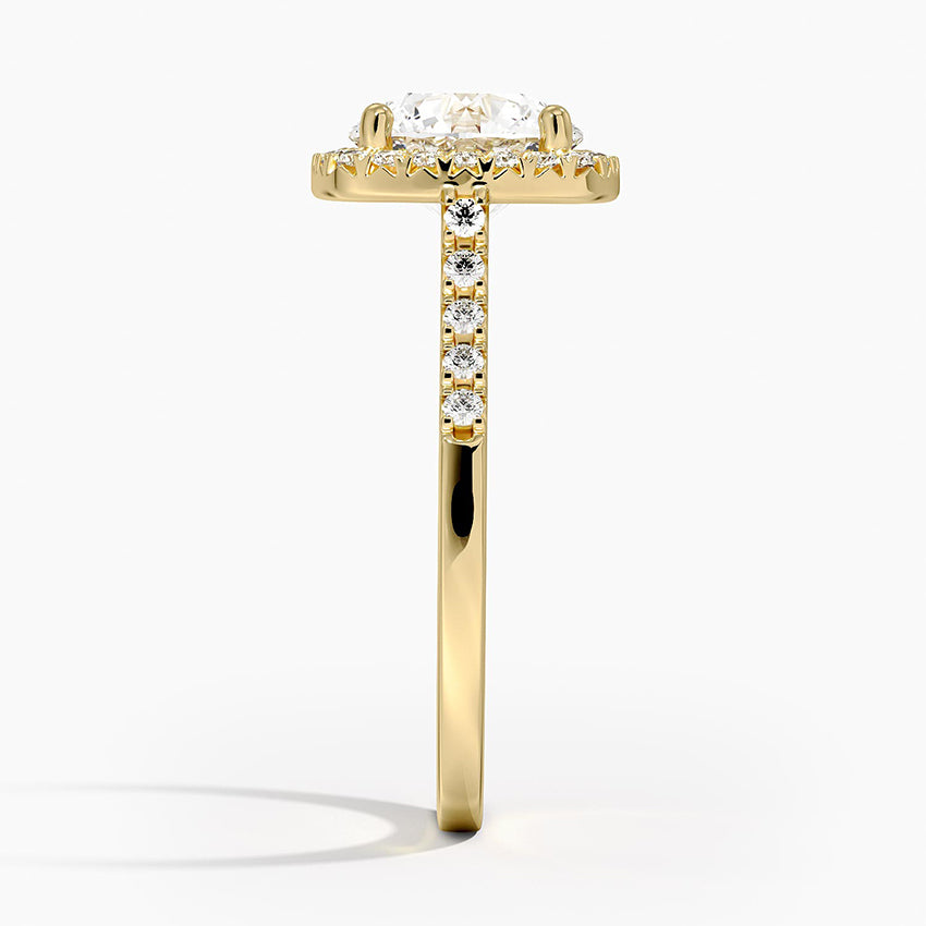 Obersa Halo Moissanite Engagement Ring-VOOGME