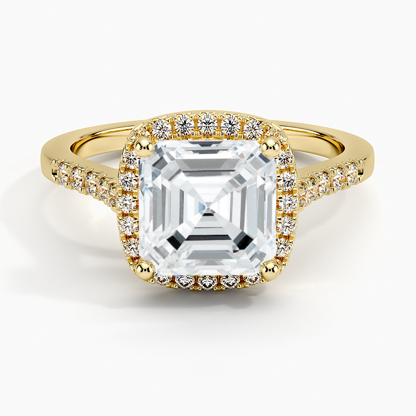 Obersa Halo Moissanite Engagement Ring-VOOGME