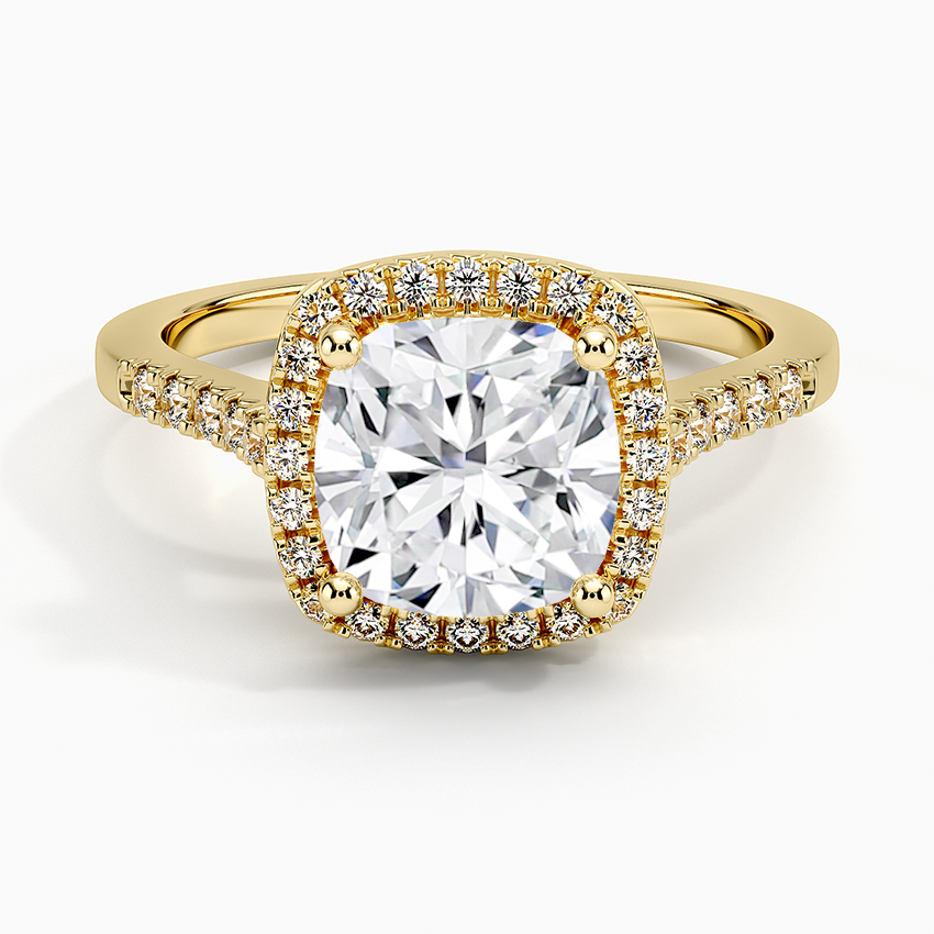 Obersa Halo Moissanite Engagement Ring-VOOGME