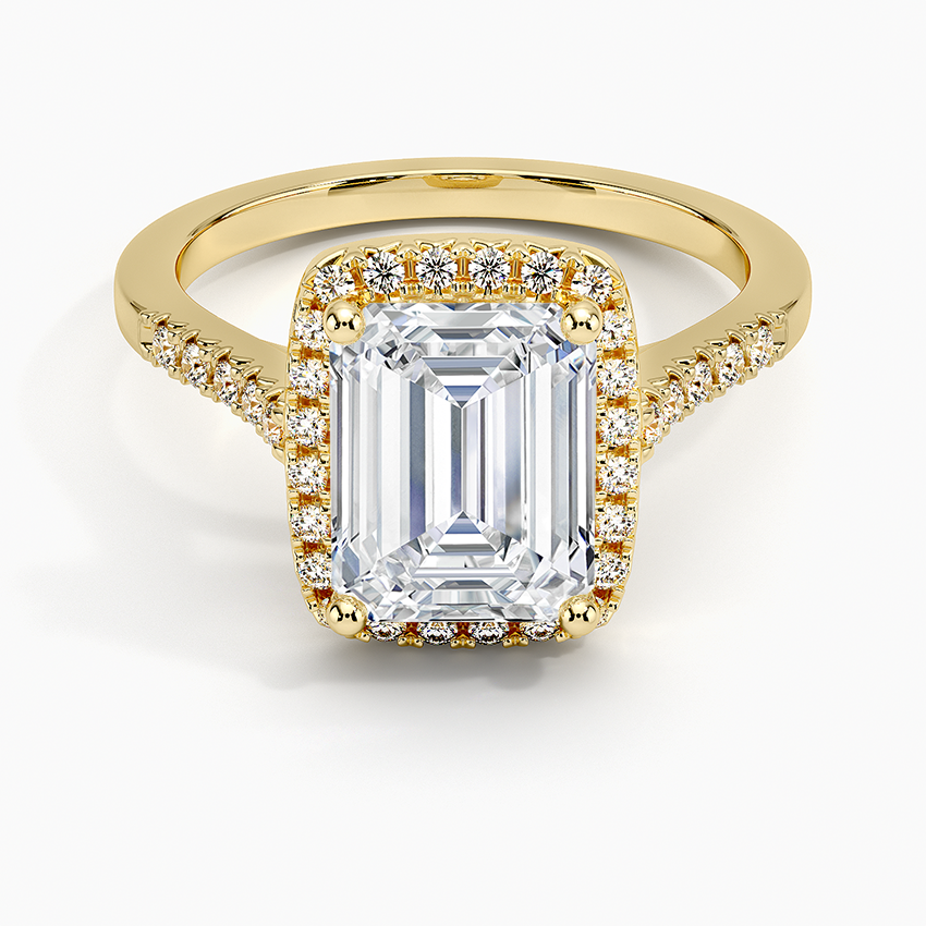 Obersa Halo Moissanite Engagement Ring-VOOGME