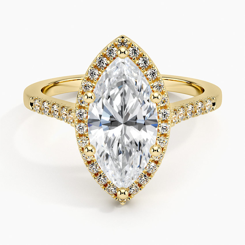 Obersa Halo Moissanite Engagement Ring-VOOGME