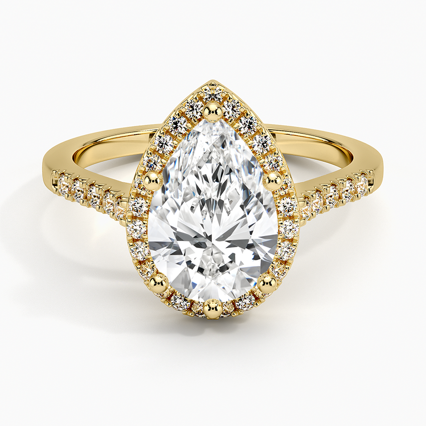 Obersa Halo Moissanite Engagement Ring-VOOGME