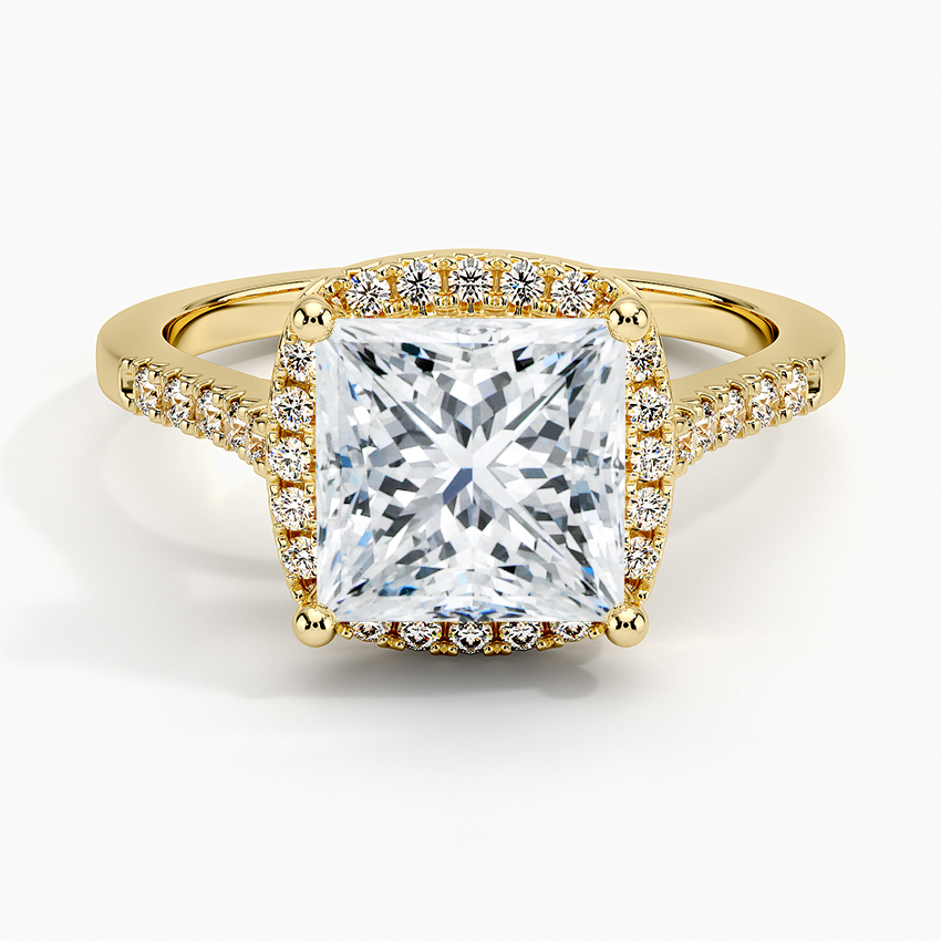 Obersa Halo Moissanite Engagement Ring-VOOGME
